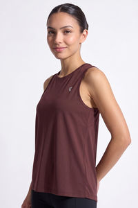 Zelocity Quick Dry Contour Tank Top - Friar Brown — thumbnail 3